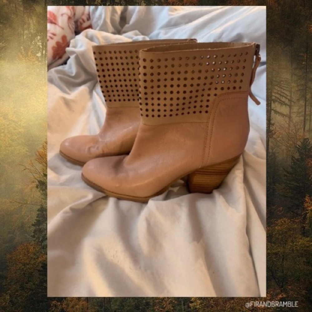 Hippy Chic perforated Nine West bootie